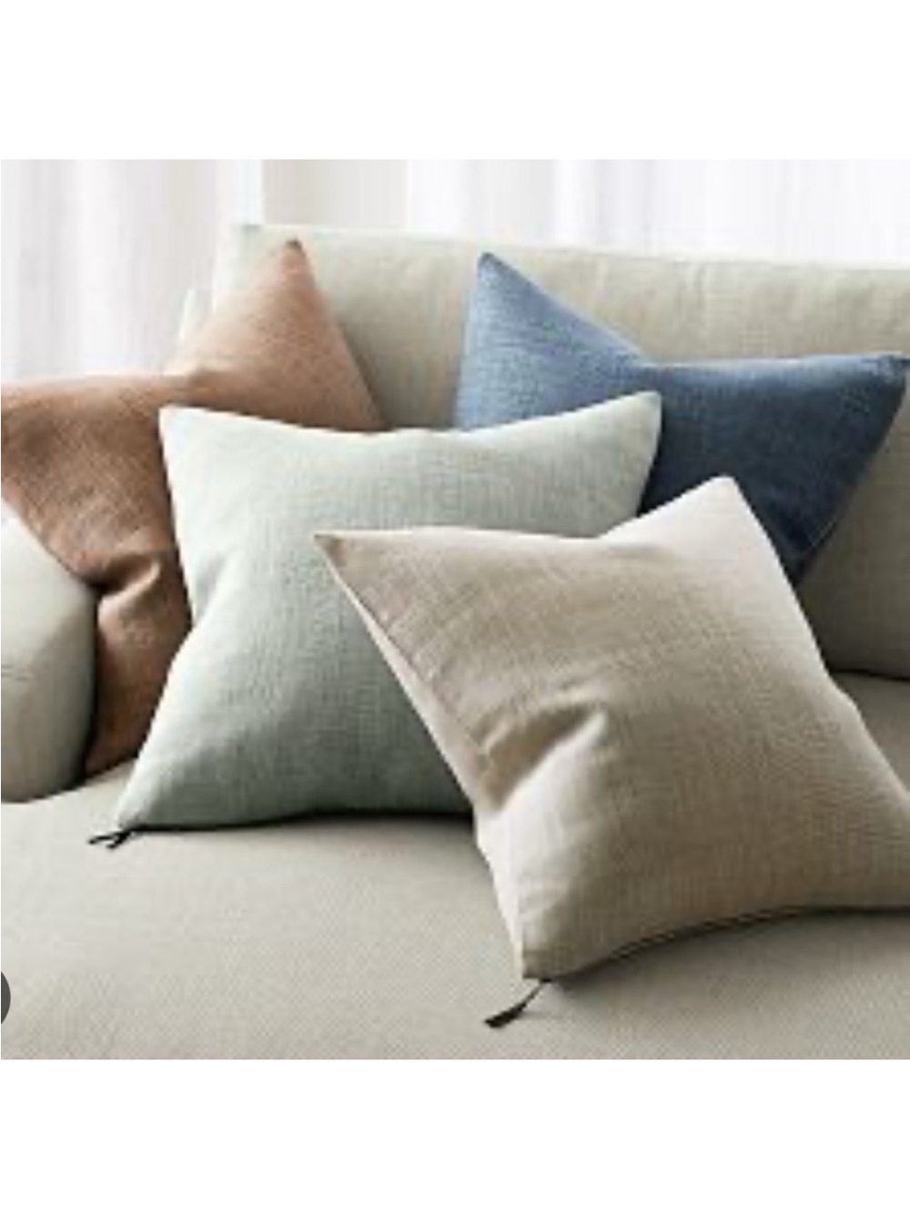 Pottery Barn Belgian Linen Pillow Cover Dark Flax